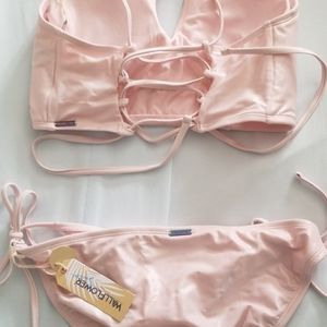 Wallflower Swim. Shimmer pink